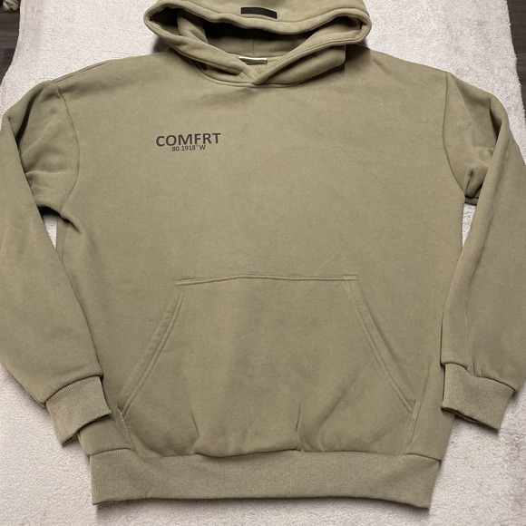 Comfrt Tops - Comfrt Hoodie Medium Green Pullover Pocket Unisex Lounge Soft